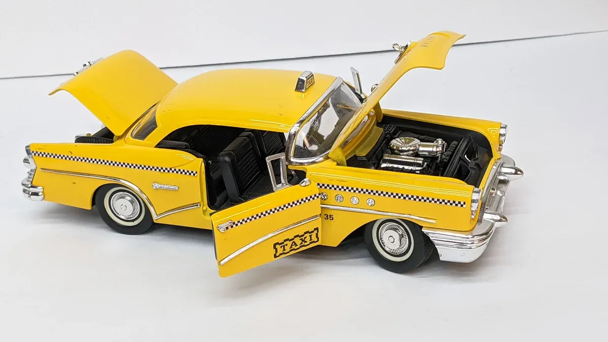 This is a 1963 Dodge Dart police interceptor formerly used by the LAPD.