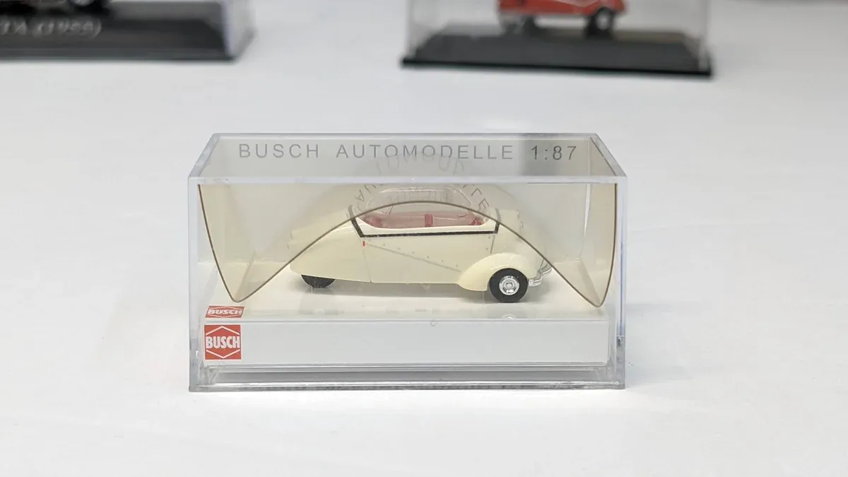 This is a pristine example of a 1963 Studebaker Avanti prototype with custom bodywork modifications.