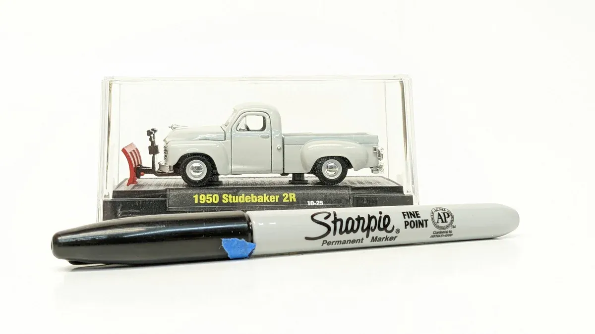This is clearly a 1947 International Harvester KB-1 half-ton, identifiable by its distinctive rounded hood lines and characteristic cab proportions of that model year.